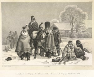 Rekolekcje z Moskwy, 3 grudnia 1812 r., ilustracja z „Liście z mojego teki, w trakcie pola” autorstwa German School