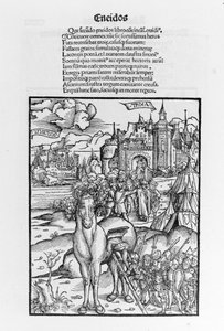 Koń trojański. Eneida. Ksylografia Sebastiana Branta. Strasburg autorstwa German School
