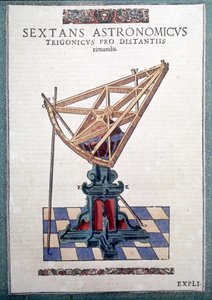 Sekstant astronomiczny w "Astronomii ustanowionej" Tychona Brahe (1546 - 1601), Wandsbeck autorstwa German School