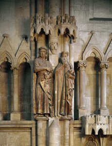 Rycerz Ekkard i jego żona Uta (Hermann i Reglindis) Rzeźba szkoły niemieckiej. 1245 katedra św Piotra i Pawła, Naumburg, Niemcy autorstwa German School