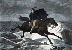 Opowieść Sandor na koniu Tatar galopujący po lodowatej rzece Dunaju. W „”Wenn Jemand eine Reise thut, so kann er was erzahlen”” (Kiedy ktoś podróżuje, tak może powiedzieć), niemiecka opowieść Franza Wiedemanna autorstwa German School