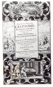 Strona tytułowa do księgi 9 Cryptomenysis and Cryptography Gustavusa Selenusa (Augustusa, księcia Brunszwiku), 1624 autorstwa German School
