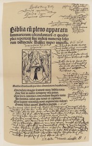 Strona tytułowa z Biblii Marcina Lutra (kolor lito) autorstwa German School
