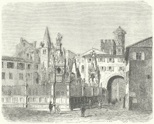 Grobowce Scaligeri, średniowiecznych władców Werony (rycina) autorstwa German School