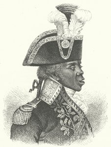 Toussaint Louverture, przywódca rewolucji haitańskiej (grafika) autorstwa German School