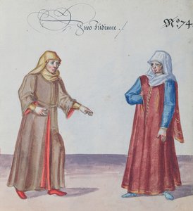 Dwie Żydówki, ok. 1600 (wc na papierze) autorstwa German School