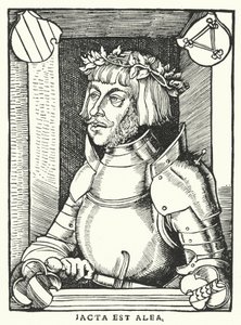 Ulrich von Hutten, niemiecki uczony, poeta, satyryk i reformator protestancki (grafika) autorstwa German School