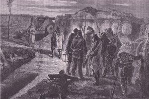 Na murach obronnych, Cassells History of the War between France and Germany opublikowany przez Cassell and Company Limited, c.1890 (lito) autorstwa German School