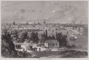 Widok na Bordeaux, Francja (grafika) autorstwa German School