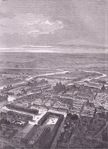 Widok Metz, Cassells History of the War between France and Germany opublikowany przez Cassell and Company Limited, c.1890 (lito) autorstwa German School