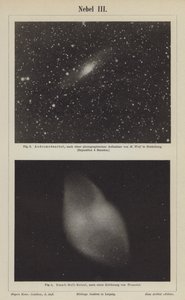 Widoki Mgławicy Andromeda i Mgławicy Hantle (rycina) autorstwa German School