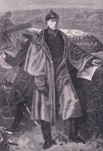 Von Moltke przed Paryżem, Cassells History of the War between France and Germany opublikowany przez Cassell and Company Limited, c.1890 (lito) autorstwa German School