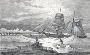 Warping through the Ice, pub Londyn 1874 autorstwa German School