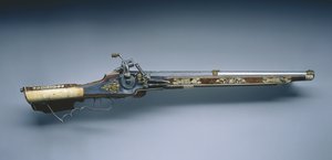 Karabin z blokadą kół, 1618 autorstwa German School