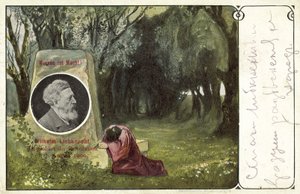 Wilhelm Liebknecht, niemiecki polityk socjaldemokratyczny (kolor lito) autorstwa German School