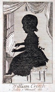 William Crotch (1775-1847) Gra na organach (rycina) autorstwa German School