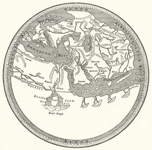 Mapa świata arabskiego geografa i kartografa Muhammada al-Idrisi autorstwa German School