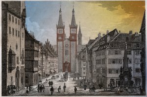 Würzburga. (grafika, ok. 1830) autorstwa German School