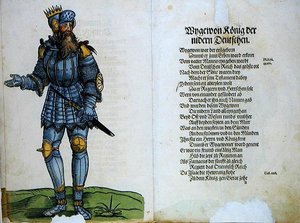 Wygewon, król Dolnych Niemców, z „Pochodzenia pierwszych dwunastu starych królów i książąt narodu niemieckiego” autorstwa German School