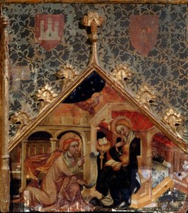 Zwiastowanie”, XV wiek. autorstwa German master.