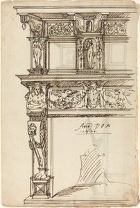 Kominek Pałacowy z Merkurym i Nadzieją [recto] autorstwa German or Austrian 16th Century