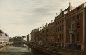 „Złoty Zakręt” w Herengracht, Amsterdam widziany z zachodu, 1672 r.