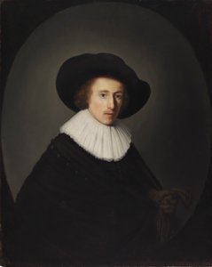 Portret mężczyzny w kapeluszu autorstwa Gerrit Dou