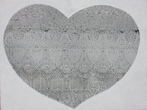 Heart Snow, 2023 (akryl na płótnie) autorstwa Gerrit Greve
