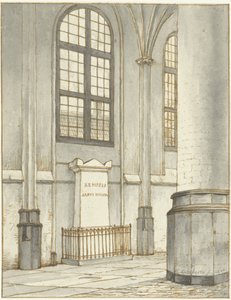 Pomnik nagrobny J.M. Kemper, w Pieterskerk w Leiden autorstwa Gerrit Lamberts