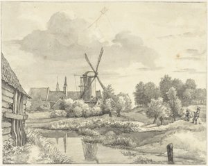 Dwóch chłopców z latawcem w Wal van Haarlem