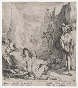 Przemówienie św. Jana Chrzciciela, 1593. autorstwa Gerrit Pietersz Sweelink