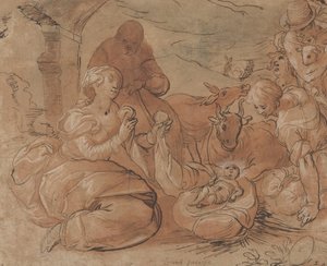 Adoracja pasterzy, 1599. autorstwa Gerrit Pietersz Sweelink