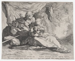 Odpoczynek w ucieczce do Egiptu, 1593. autorstwa Gerrit Pietersz Sweelink