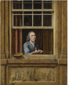 Autoportret w oknie autorstwa Gerrit Zegelaar