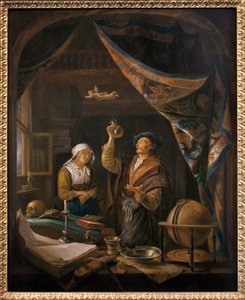 Lekarz w moczu. Z obrazu Gerarda Dow autorstwa Gerrit Dou