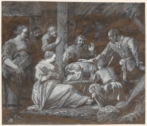 Adoracja pasterzy autorstwa Gerrit van Battem
