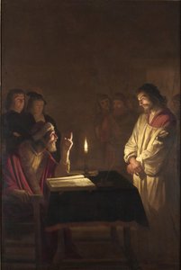 Chrystus przed Najwyższym Kapłanem, c. 1617 autorstwa Gerrit van Honthorst
