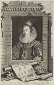 Portret Elżbiety Stuart, królowej Czech autorstwa Gerrit van Honthorst