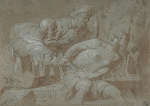 Zuzanna i starsi, początek XVII-połowa XVII wieku. autorstwa Gerrit van Honthorst