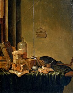 „Martwa natura z książkami”, XVII wiek. autorstwa Gerrit van Vucht