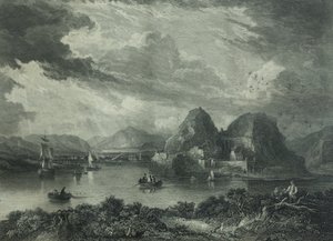 Zamek Dumbarton, c.1880 (grawerowanie)
