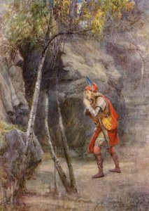 Sztuka Williama Szekspira: Cymbeline (kolorowa litografia) autorstwa Gertrude E. Demain (after) Hammond