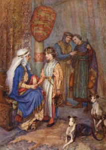 Sztuka Williama Szekspira: Król Jan (kolorowa litografia) autorstwa Gertrude E. Demain (after) Hammond