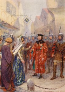 Sztuka Williama Szekspira: Ryszard II (kolorowa litografia) autorstwa Gertrude E. Demain (after) Hammond