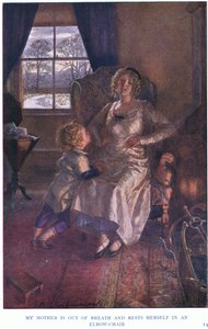 Moja mama traci oddech i odpoczywa w fotelu łokciowym autorstwa Gertrude E. Demain Hammond