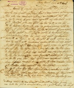 List podpisany Gertrude Joan Senf, Rocky Mount, do Thomasa Jeffersona, 11 września 1806 r. autorstwa Gertrude Joan Senf
