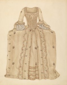 Jedwabna sukienka brokatowa, ok. 1900 r. 1939. autorstwa Gertrude Lemberg