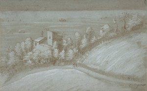 Dom z gołębnikiem i drzewami nad morzem, XVI w.