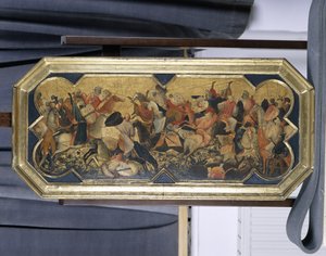 Scena bitwy z rycerzami wschodnimi, ok. 1425 (tempera na drewnie topoli)