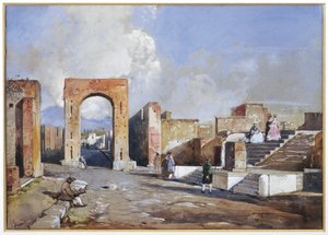 Włochy, Wykopaliska w Pompejach autorstwa Giacinto Gigante
